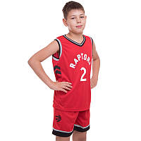 Форма баскетбольна дитячий/підлітковий (зростання 120-165см) NBA RAPTORS 2 BA-0970 червоний