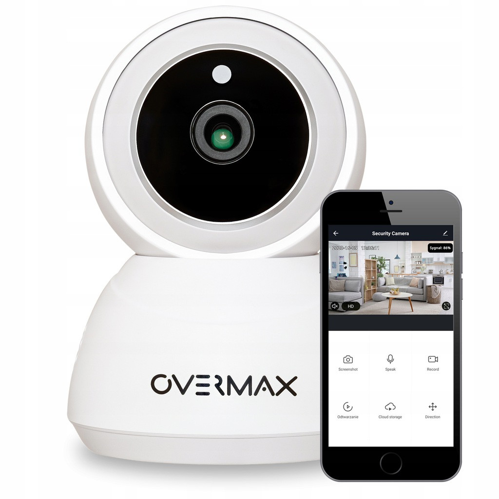 Внутрішня поворотна IP-камера відеоспостереження Overmax Camspot 3.7 Full HD WiFi