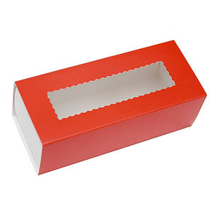 Коробки для макаронс червоні (упаковка 3 шт)