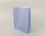 Крафт пакет паперовий(28*19*11,5см)блакитний(25 шт)кольорові пакети без ручок, фото 5