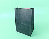 Чорний крафт пакет паперовий(28*19*11,5 см)(25 шт)кольорові пакети без ручок, фото 2