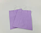 Крафт пакет паперовий з ручками(28*19*11,5см)фіолетовий(25 шт)кольорові пакети з ручками, фото 5