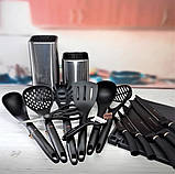 Набір ножів 5 шт. + кухонне приладдя 7 шт. і обробна дошка Edenberg EB-3615 Набір ножів із підставкою, фото 9