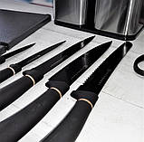 Набір ножів 5 шт. + кухонне приладдя 7 шт. і обробна дошка Edenberg EB-3615 Набір ножів із підставкою, фото 7