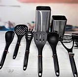 Набір ножів 5 шт. + кухонне приладдя 7 шт. і обробна дошка Edenberg EB-3615 Набір ножів із підставкою, фото 2