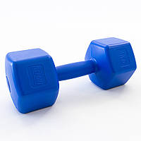 Гантель для фитнеса пластиковая цельная (неразборная) OSPORT Lite 4 кг (OF-0119) Синий