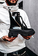 Боз Дат Осінні черевики жіночі чорні. Стильні боти демісезонні для дівчат BOTH Gao High BLACK Boots