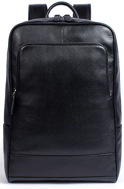Чоловічий шкіряний рюкзак для ноутбука чорний Tiding Bag чоловічі рюкзаки з натуральної шкіри