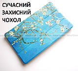 Бірюзовий чохол з візерунком Samsung Galaxy tab A7 lite (SM-T220 SM T225) ivanaks tri fold Sakura, фото 8