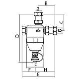 Сепаратор шламу з магнітом для котла Roho R680-075W - 3/4" (білий) (RO0158), фото 3