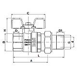 Кран із американкою прямий Roho R105-050 - 1/2" (RO0086), фото 2