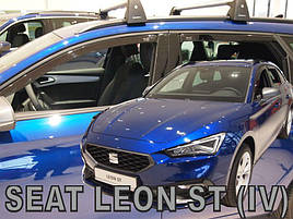 Дефлектори вікон (вітровики) Seat Leon ST 2020+ 5D (вставні, 4 шт) (HEKO)