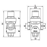 Редуктор тиску Roho R1201-050 - 1/2" ВВ, PN16 (1-5,5 бар) поршневий (RO0143), фото 2