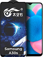 Защитное стекло King Fire Samsung Galaxy A30s A307 (Full Glue) Black (Самсунг Галакси А30С)