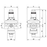 Редуктор тиску Roho R1203-050 - 1/2" ВВ, PN16 (1,5-7 бар) мембранний (RO0147), фото 2