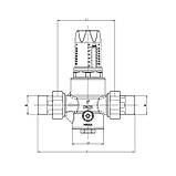 Редуктор тиску Roho R1202-075 - 3/4"НН, PN25 (1-6 бар) мембранний (RO0146), фото 2