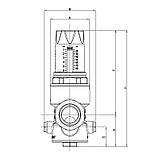 Редуктор тиску Roho R1202-075 - 3/4"НН, PN25 (1-6 бар) мембранний (RO0146), фото 4