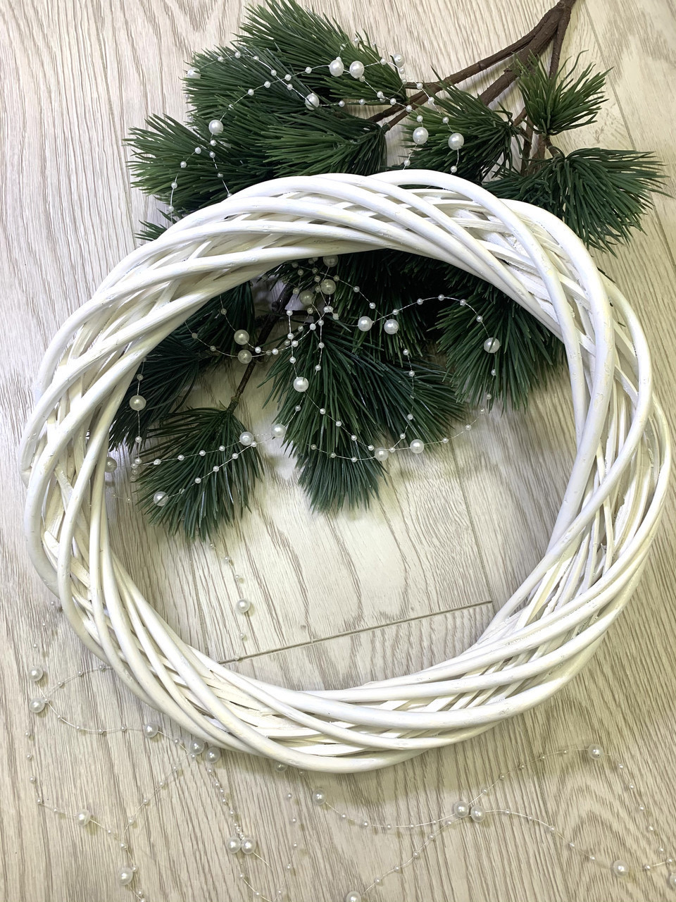Декоративный Венок Из Лозы Белый ( 30 См ) — Купить Недорого на Bigl.ua ...