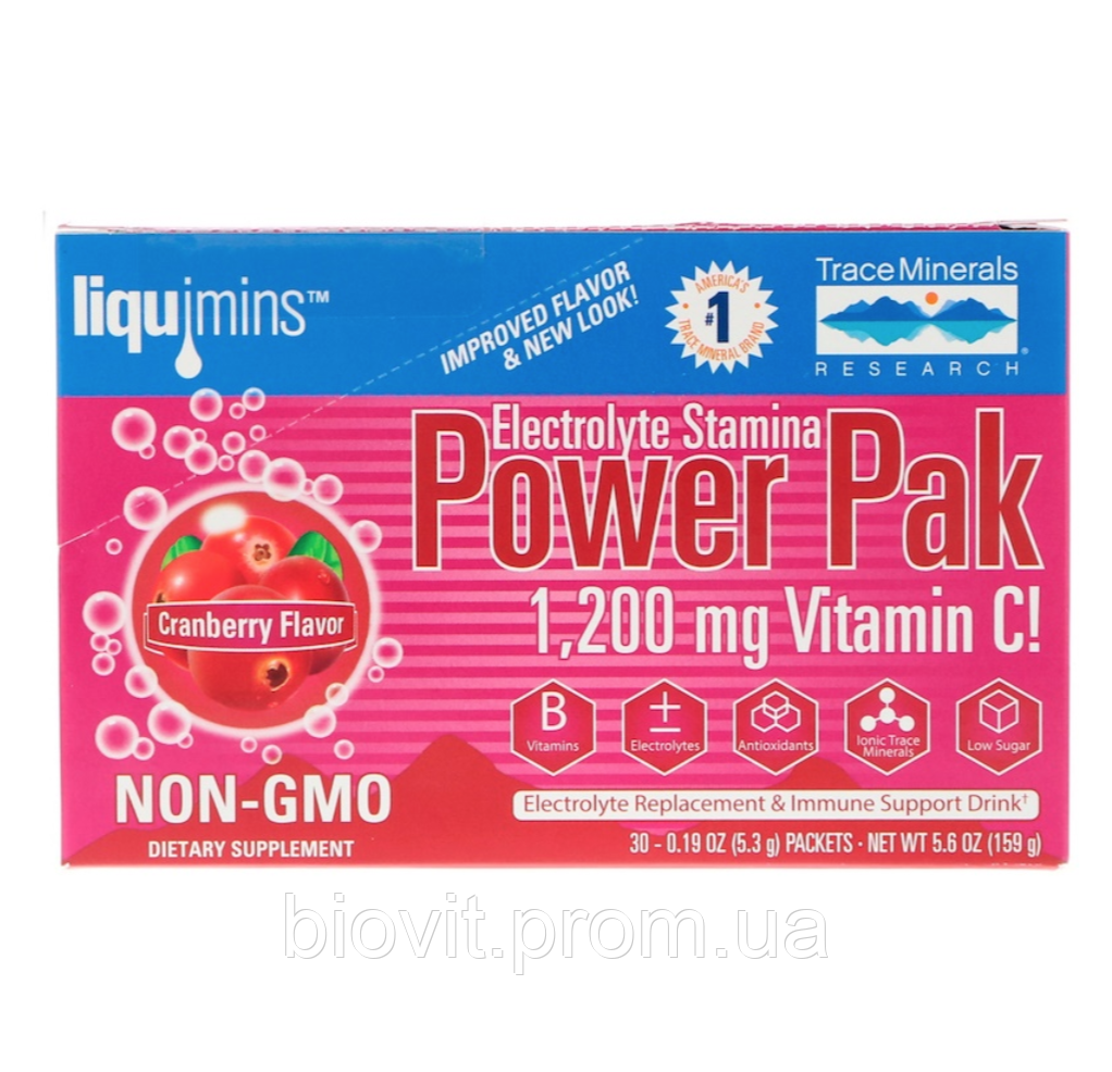 Электролиты (Electrolyte Stamina Power Pak) 30 пакетиков с ягодным вкусом - фото 5 - id-p1343567917