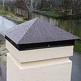 Ковпак на стовп огорожі Металевий ковпак на стовп, Грибок на стовп огорожі, Дашки Київ., фото 5