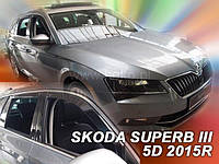 Дефлекторы окон (ветровики) Skoda Superb III 2015 -> 5D (вставні, кт - 4шт) Combi (Heko)