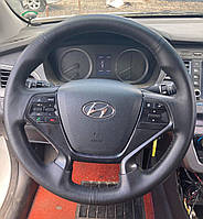Чохол - оплетка з натуральної шкіри на кермо Hyundai Sonata