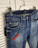 Мужские джинсы Dsquared2 классического синего оттенка