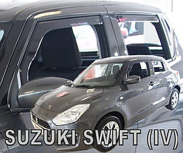 Дефлектори вікон (вітровики) Suzuki Swift 2017 -> 5D (вставні, кт - 4шт) (Heko)