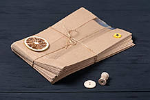 Пакет саше паперовий, бурий, з вікном розмір 100*40*170 мм