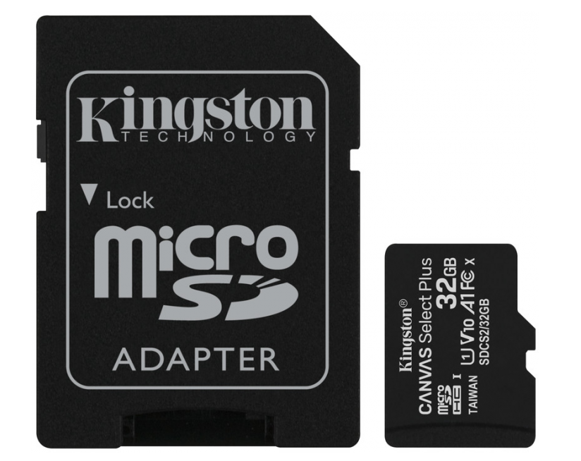 Карта пам'яті Kingston microSDHC 32GB Canvas Select Plus Class 10 + SD-адаптер