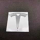 Передня емблема Tesla 3 хромована, фото 3