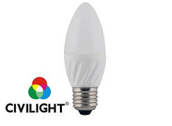 LED лампа CIVILIGHT (Сивилайт) 4W(325lm) C43 K2F35T4 ceramic