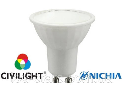 LED-лампа MR16 (GU10) 5 W (450 Lm) 3000 K W2F11T5 ceramic Civilight (Сівілайт)