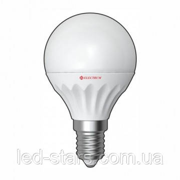LED-лампа E14 Electrum куля LB-11 4 W (320Lm) 2700K пластик. корп., фото 1