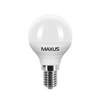 LED лампа E14 Maxus G45 4,5W (350lm) 3000К 220V  CR