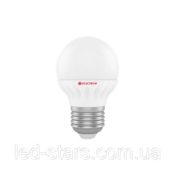 LED-лампа Electrum E-27 Globe D50 LG-12 6W(400Lm) 2700K алюпласт. корп., фото 1