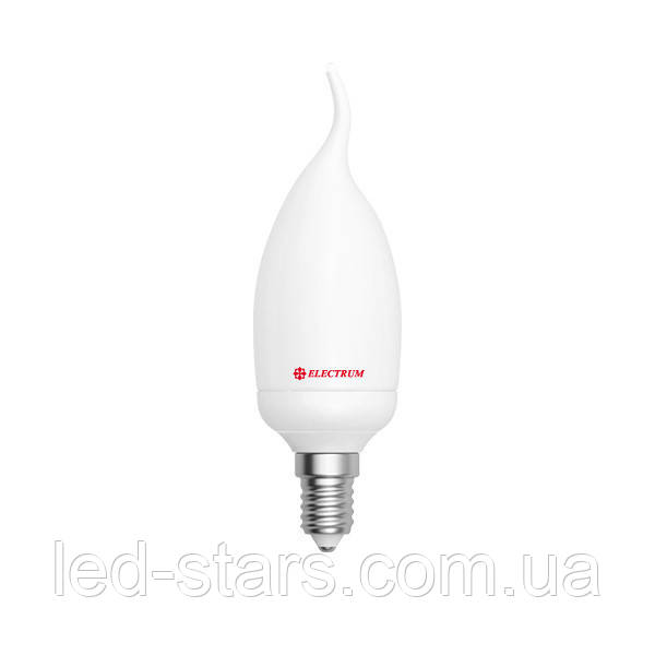 LED-лампа E14 Electrum свічка на вітрі 4W (350Lm) 4000K PA LC-5 алюмопласт. корп., фото 1