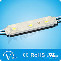 Светодиодный модуль (67Lm), White 3-LED SMD 5630, DC 12V,