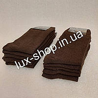 Носки мужские осенние коричневые пачка 10 пар 43 размер (обычные, не короткие)