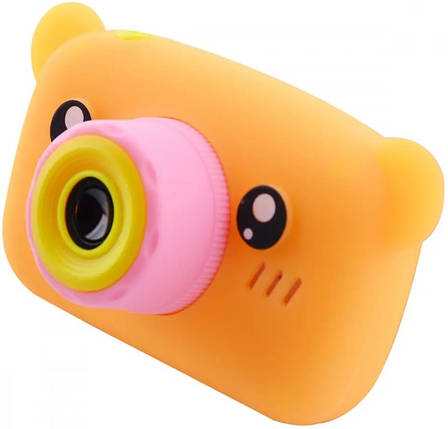 Фотоапарат дитячий DVR Baby Camera X-500B 7692, рожево-оранжевий ведмідь, фото 1