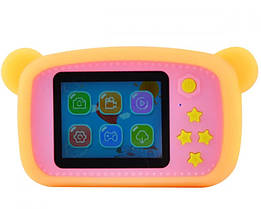 Фотоапарат дитячий DVR Baby Camera X-500B 7692, рожево-оранжевий ведмідь, фото 5