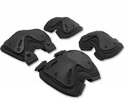 Комплект захисту тактичної наколінники, налокітники F001, чорний