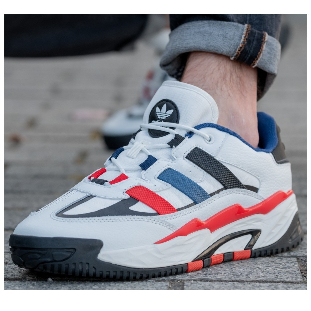 Чоловічі кросівки Adidas Niteball, білі шкіряні кросівки адідас найтбол, фото 1