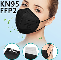 Респиратор KN95 / FFP2-10 шт. многоразовая маска для лица. Маска респиратор Черная