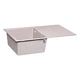 Гранітна кухонна мийка Lidz (COL-06) 860х500/240 бежева 8650, фото 5