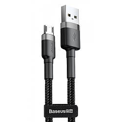 Кабель Baseus Cafule Micro USB 1.5 A (2m) gray/black