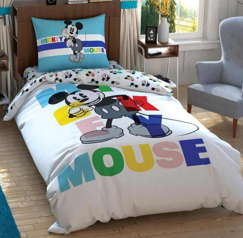 Постільна білизна TAC DISNEY Mickey Colours Face полуторна