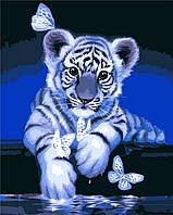 Картина по номерам Малыш тигренок, Strateg 40х50 (VA-0267)