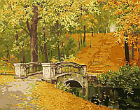 Картина по номерам Мост в осень, Strateg 40х50 (VA-0277)