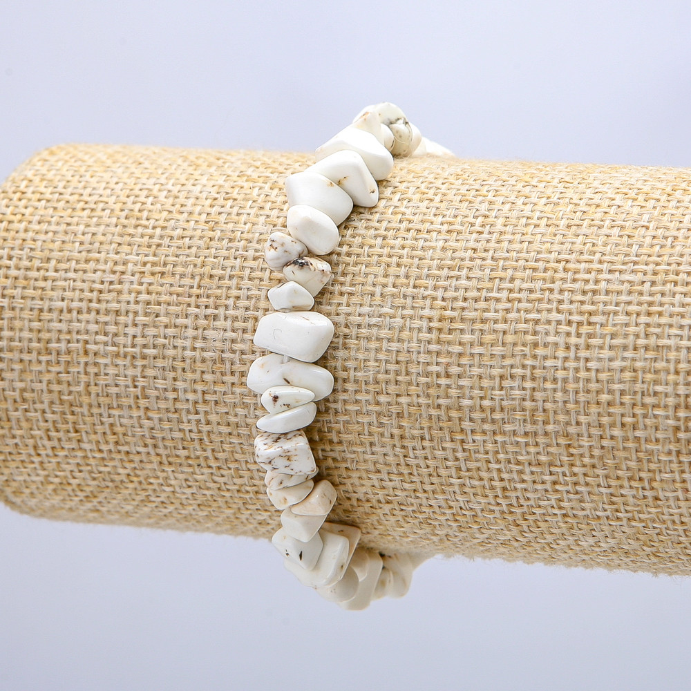 Браслет із каменю Говліт, крихта-7мм+-, обхват-18см, фото 1